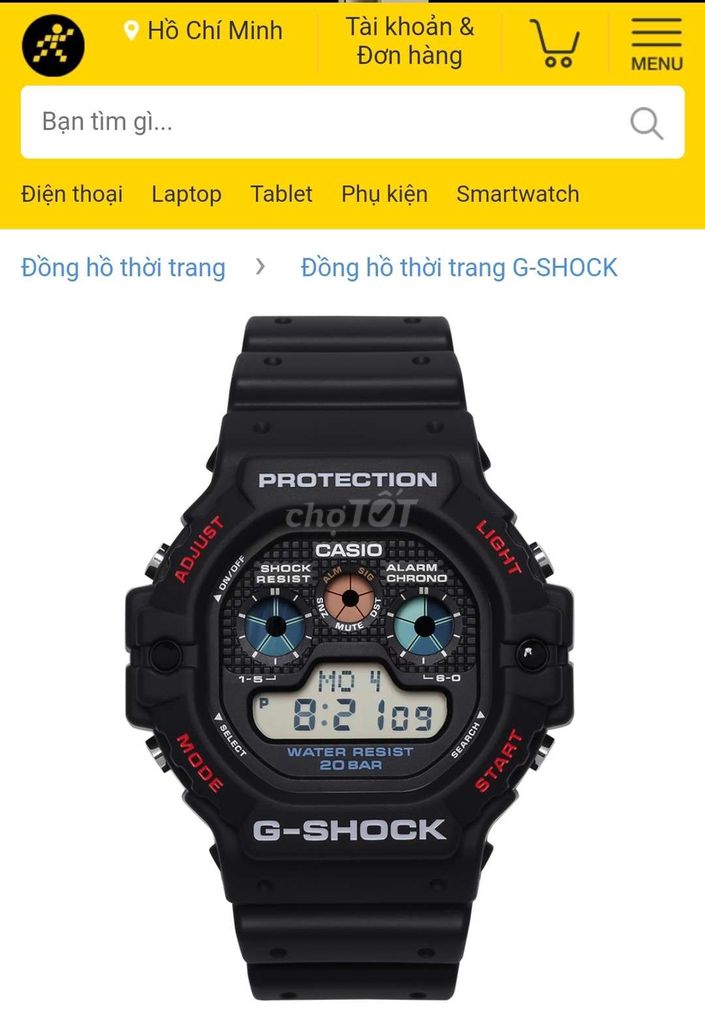 G shock 45.2 mm Nam DW-5900-1DR 20 ATM mới box