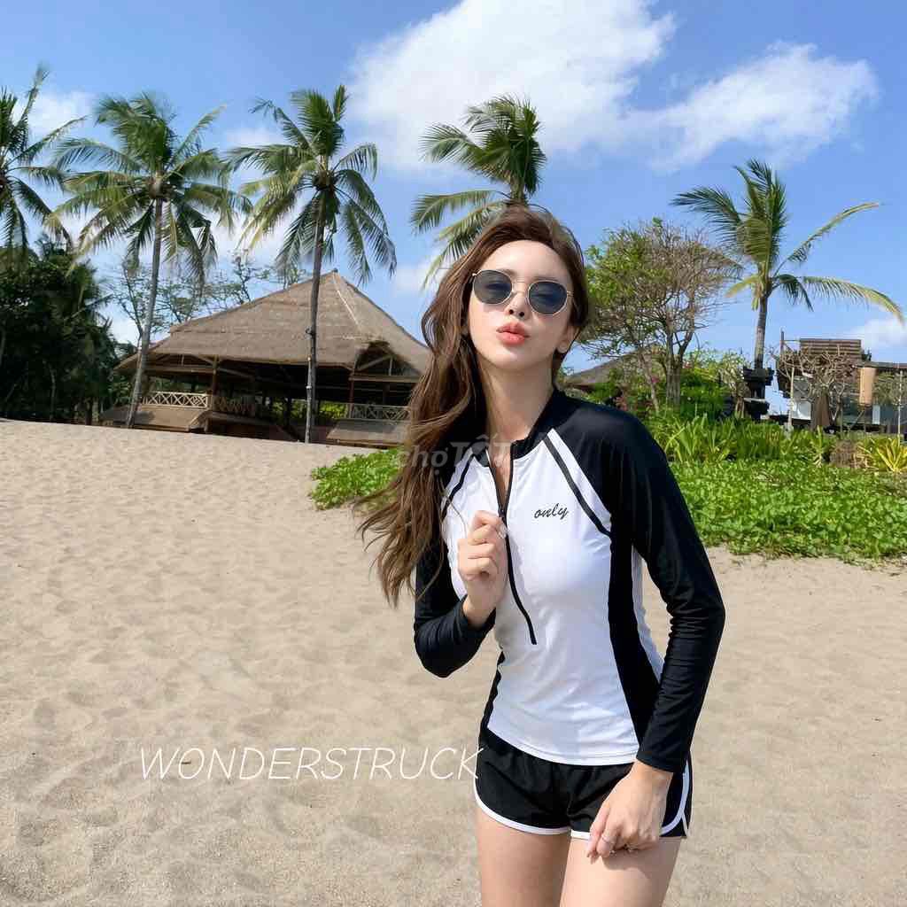 Áo bơi dài tay cho nữ có mút ngực size 40-45kg #70