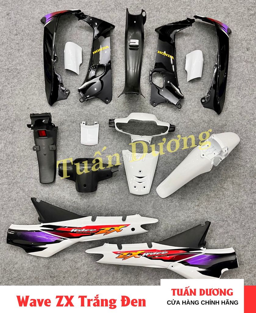 Dàn Áo Wave Nhỏ - Wave ZX Cao Cấp Màu Trắng. Mua bán Phụ tùng xe tại Quận Hà Đông Hà Nội được đăng bởi Phụ Tùng Xe Tuấn Dương hình 1