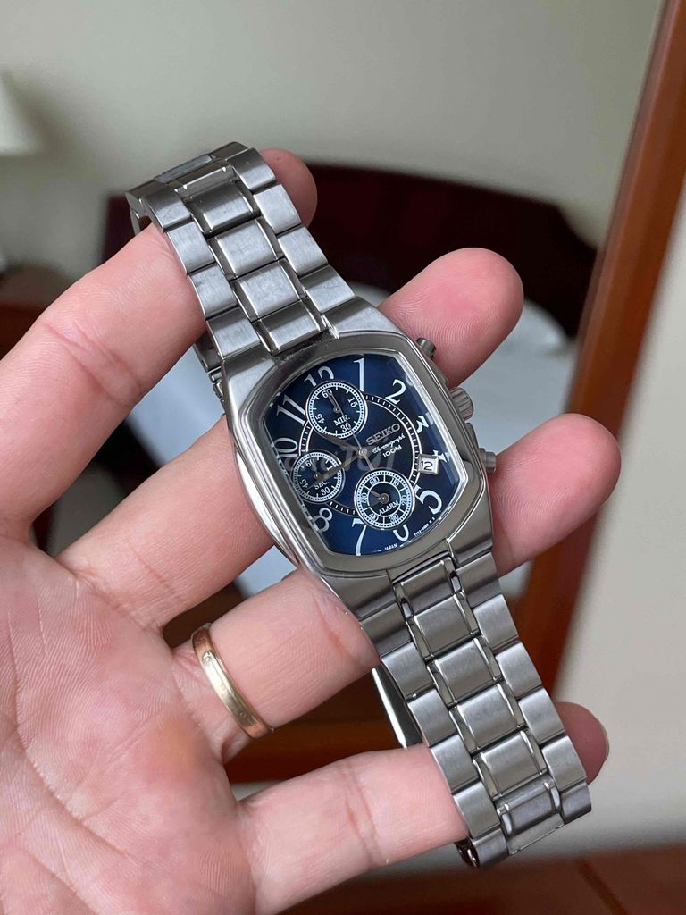 SEIKO XANH KIM TRÔI HẸN GIỜ FULL 7KIM 100%