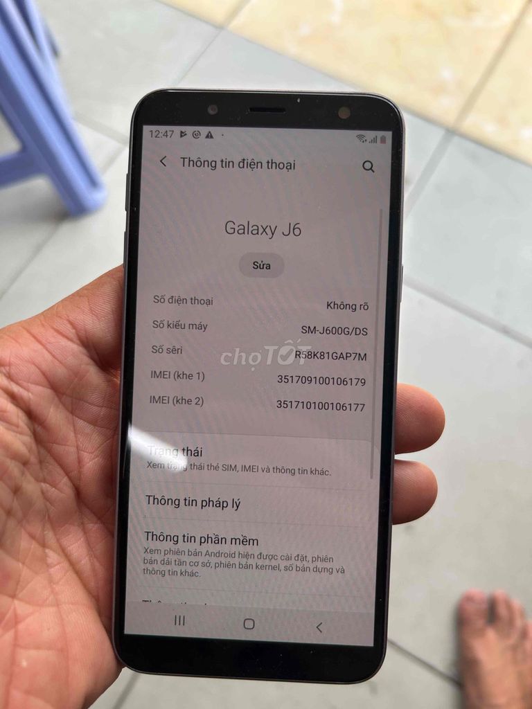 Samsung Galaxy J6 Tím 2018. Mua bán Điện thoại tại Quận Bình Tân Tp Hồ Chí Minh được đăng bởi dũng phụ kiện hình 1