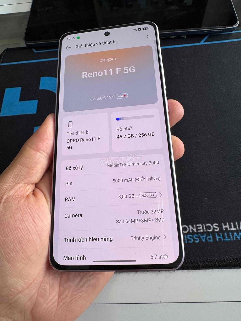 Oppo Reno11 F 5G 256GB ZIN Full CN. Mua bán Điện thoại tại Quận Ninh Kiều Cần Thơ được đăng bởi phan Nhân  hình 1