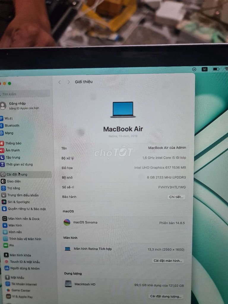 Apple MacBook Air 2019 i5 13.3 inch 8GB/120GB Xám. Mua bán Laptop tại Quận Gò Vấp Tp Hồ Chí Minh được đăng bởi Nguyen van tai hình 1