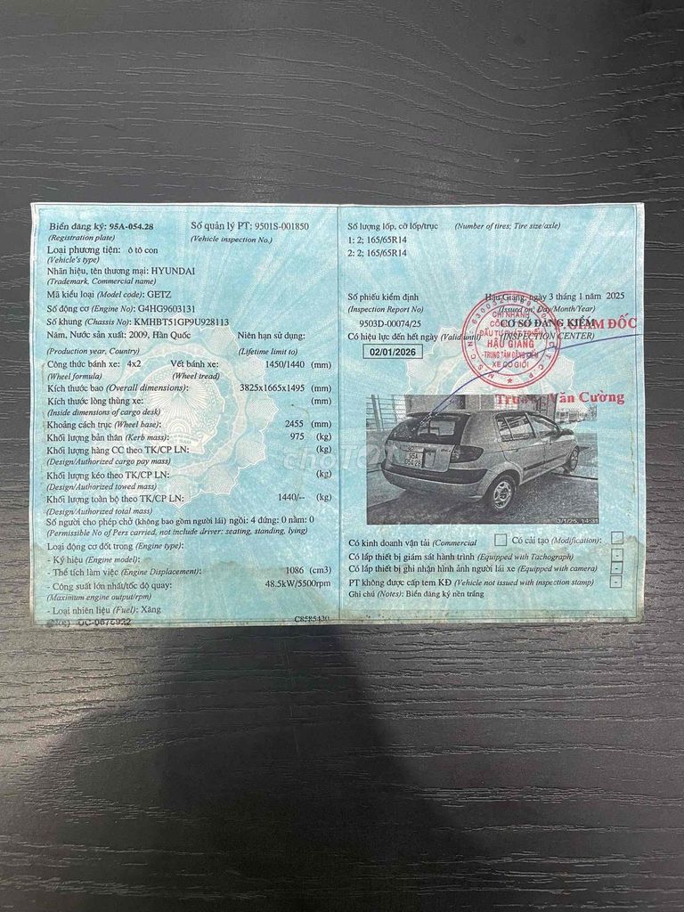 Hyundai Getz 2009 1.1 MT - 99000 km. Mua bán Ô tô tại Quận Cái Răng Cần Thơ được đăng bởi Gas Lam hình 6