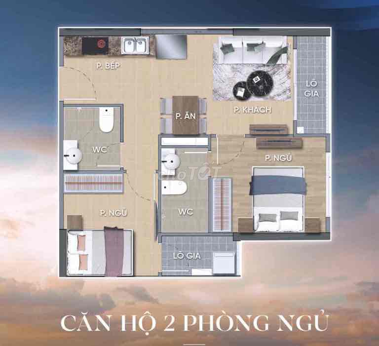 Bán căn hộ 2Phòng ngủ, 2wc khu Vinhome Q9, 58m2, HT cơ bản, 3,5 tỷ