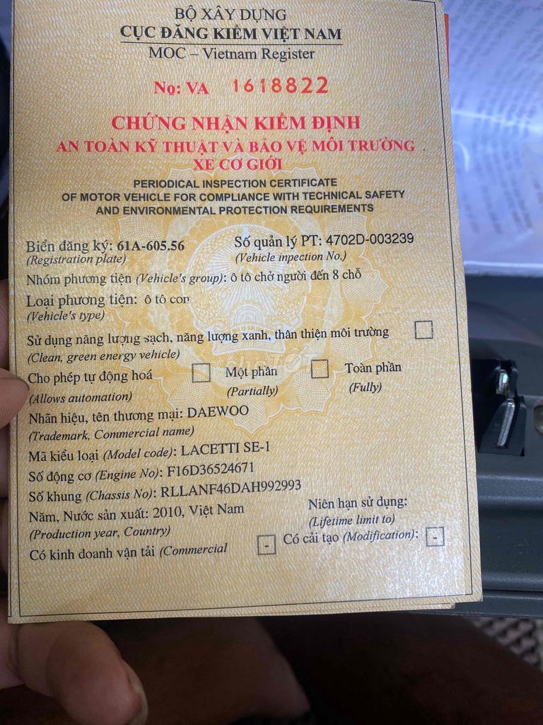 Daewoo Lacetti 2010 SE - 181820 km. Mua bán Ô tô tại Thành phố Trà Vinh Trà Vinh được đăng bởi Tròn thợ điện hình 12