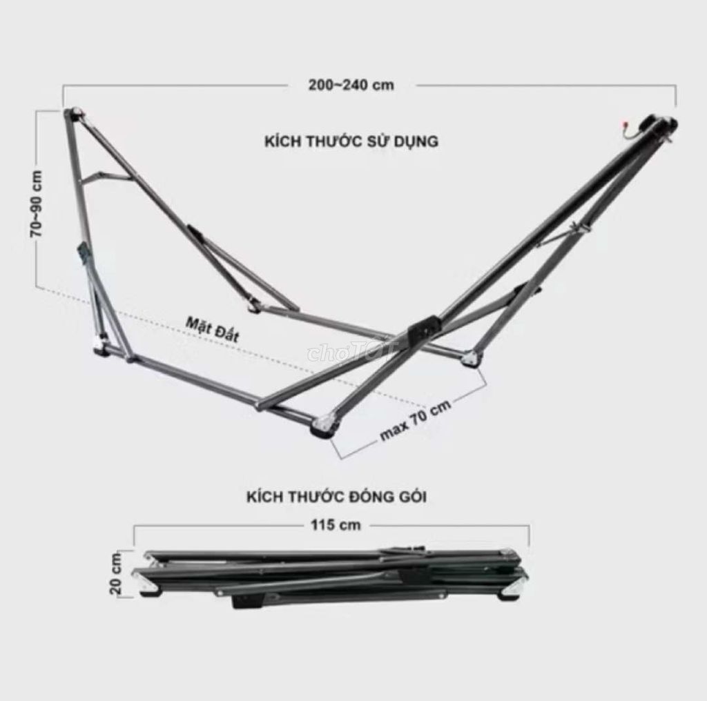 Võng xếp Duy Lợi Kim loại 200-240 cm. Mua bán Giường, chăn ga gối nệm tại Quận Bình Thạnh Tp Hồ Chí Minh được đăng bởi Dungtthcm hình 1