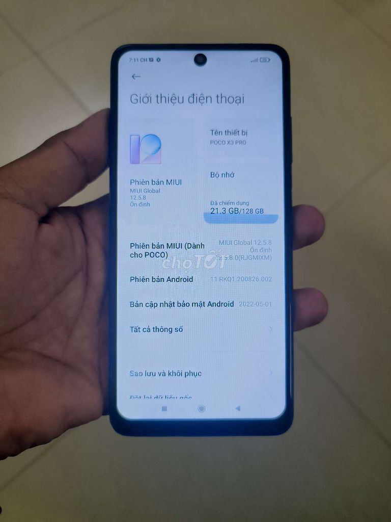Xiaomi Poco X3 Pro 128GB Đen. Mua bán Điện thoại tại Quận Hai Bà Trưng Hà Nội được đăng bởi Quang Minh hình 1