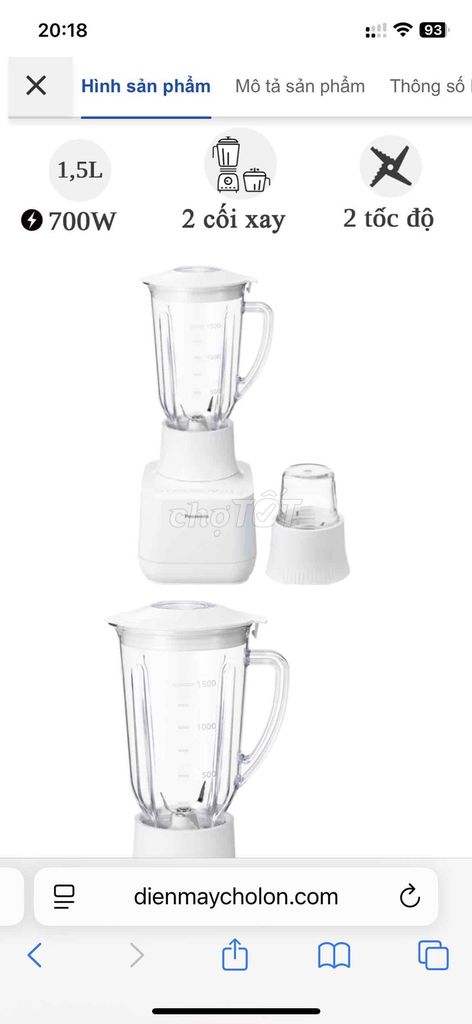 Máy xay sinh tố Panasonic MX-MP5151WRA. Mua bán Bếp, lò, đồ điện nhà bếp tại Quận Bình Tân Tp Hồ Chí Minh được đăng bởi Nguyên Thanh hình 1