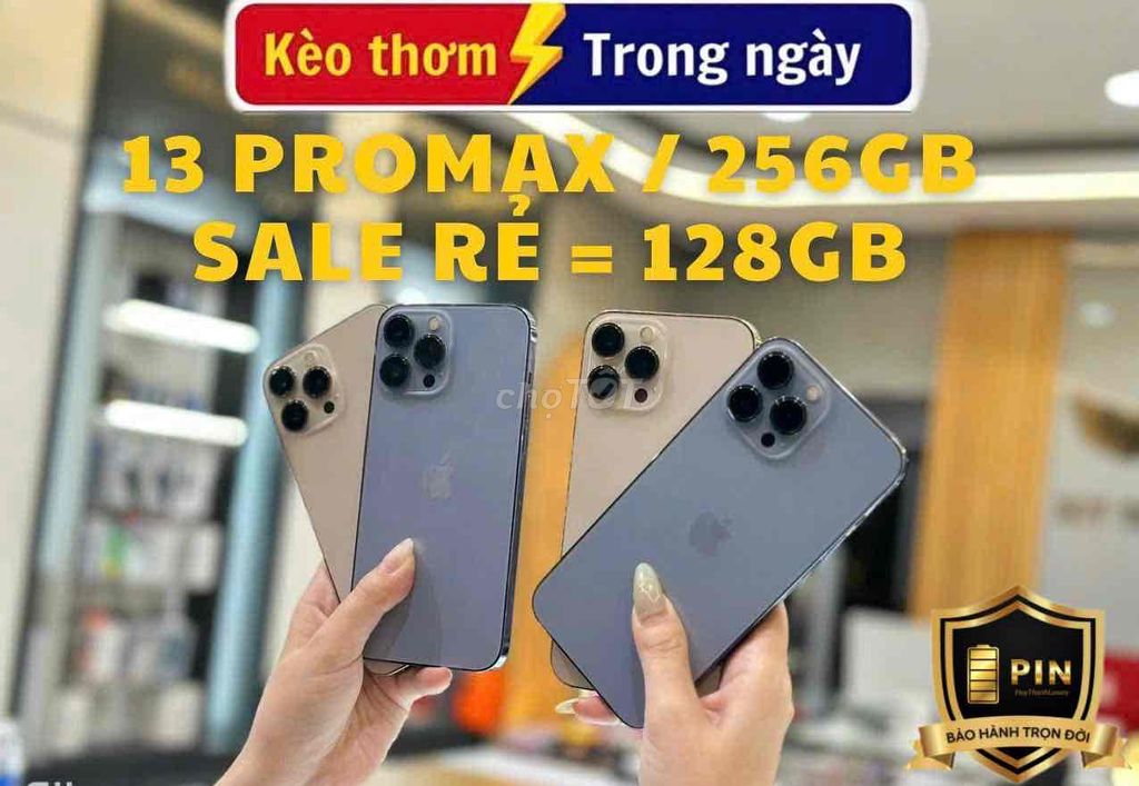 13 PROMAX - 256G - ZINALL - Đúng Như Mới 99.99%