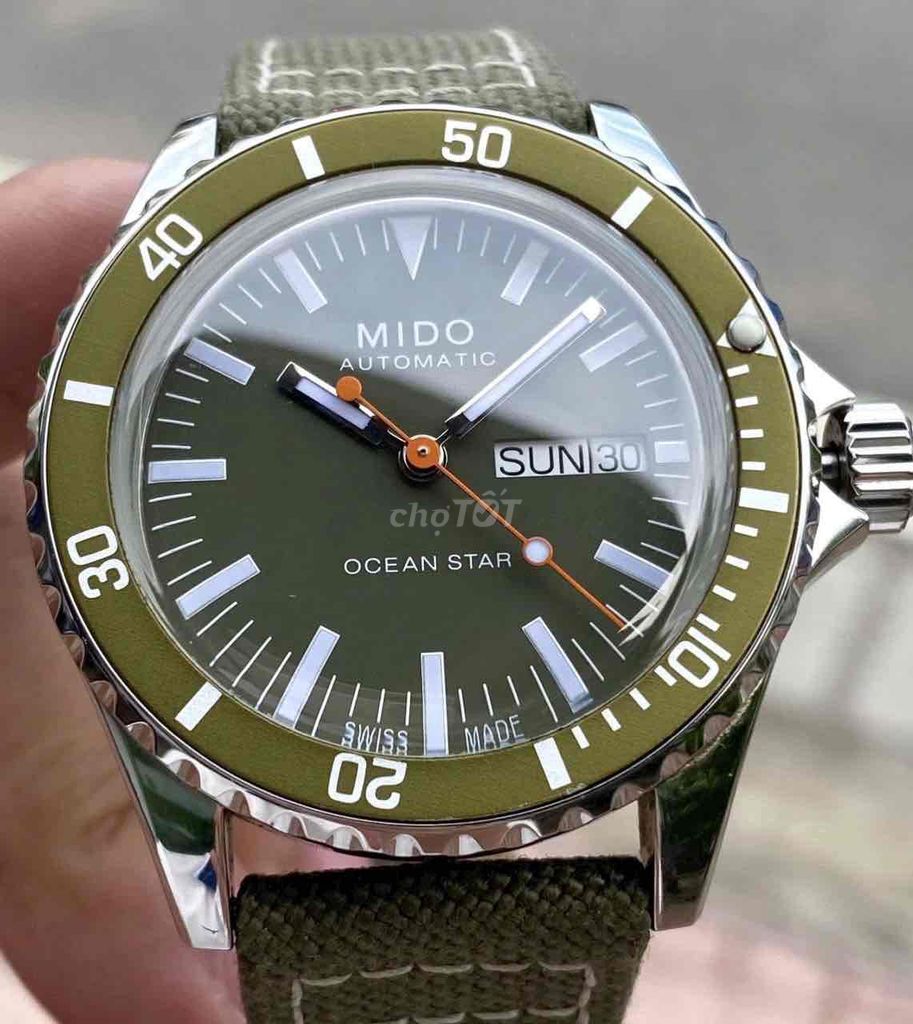 Đồng hồ Mido Ocean Star Nam Xanh quân đội 40.5mm. Mua bán Đồng hồ tại Quận Hoàng Mai Hà Nội được đăng bởi Anh Tuấn hình 1