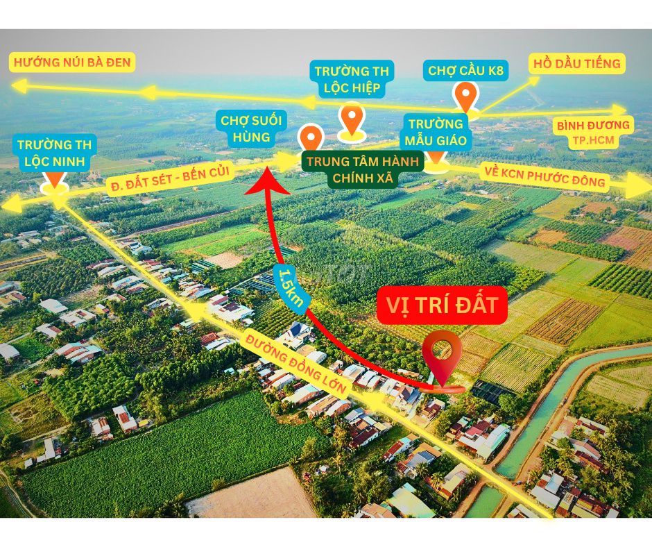CHỈ 350 CỦ LÔ ĐẤT LỘC NINH 5x25M FULL THỔ CƯ – SỔ SẴN CÔNG CHỨNG NGAY