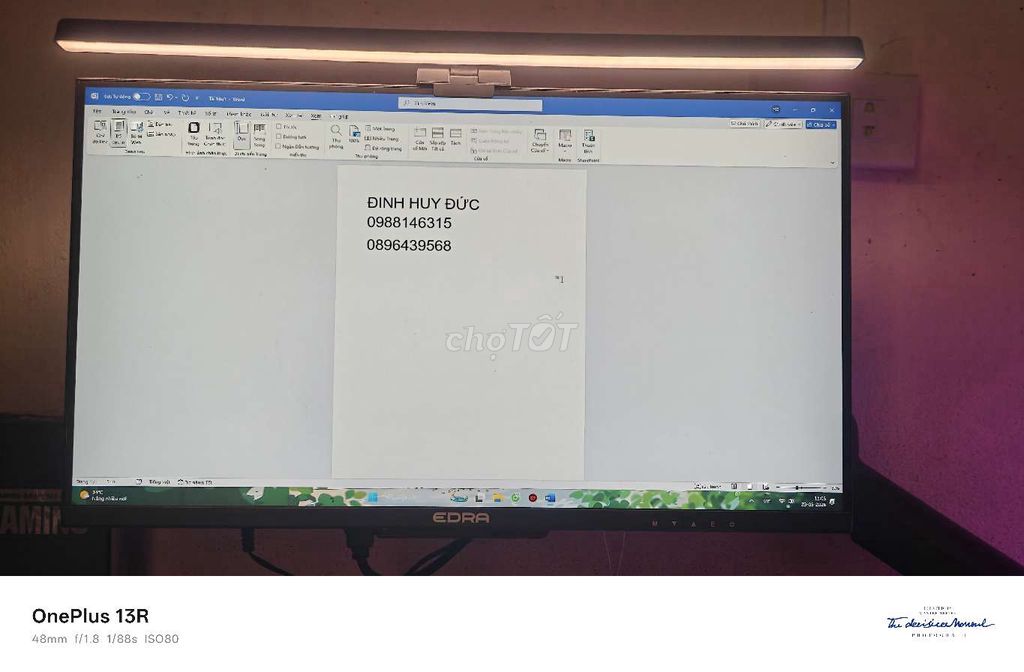 Màn hình EDRA 22 inch Full HD 100Hz Như mới. Mua bán Phụ kiện (Màn hình, Chuột...) tại Huyện Nho Quan Ninh Bình được đăng bởi Đinh Huy Đức hình 1