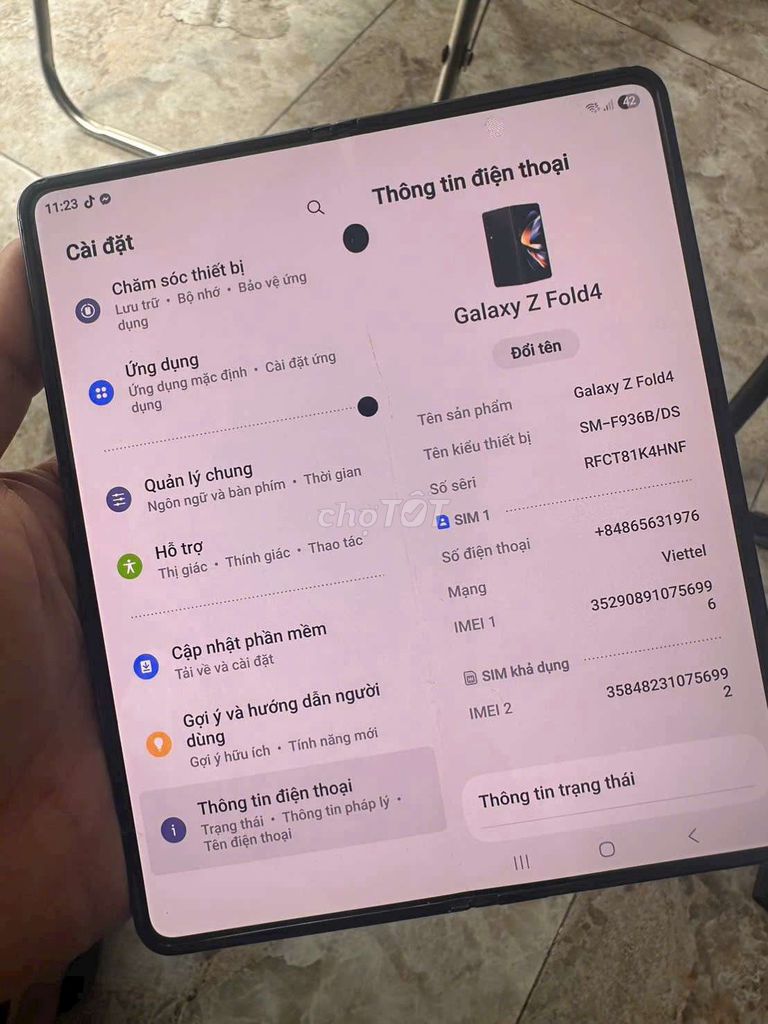 Samsung Galaxy Z Fold4 12/512GB Đen. Mua bán Điện thoại tại Quận 10 Tp Hồ Chí Minh được đăng bởi Hoàng Gia Bảo Bảo hình 1