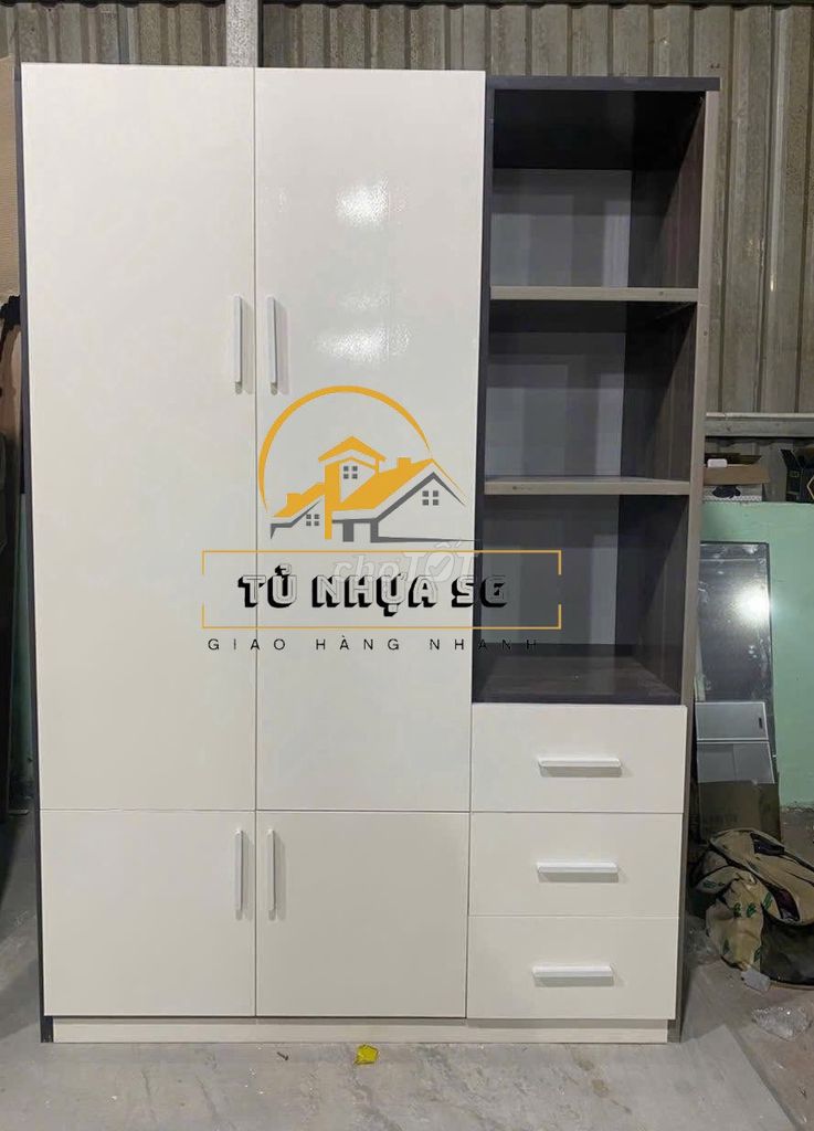 Tủ quần áo^Tủ quần áo Nhựa 1m8x1m23x45cm. Mua bán Tủ, kệ gia đình tại Quận Tân Phú Tp Hồ Chí Minh được đăng bởi Nội thất giá xưởng hình 1