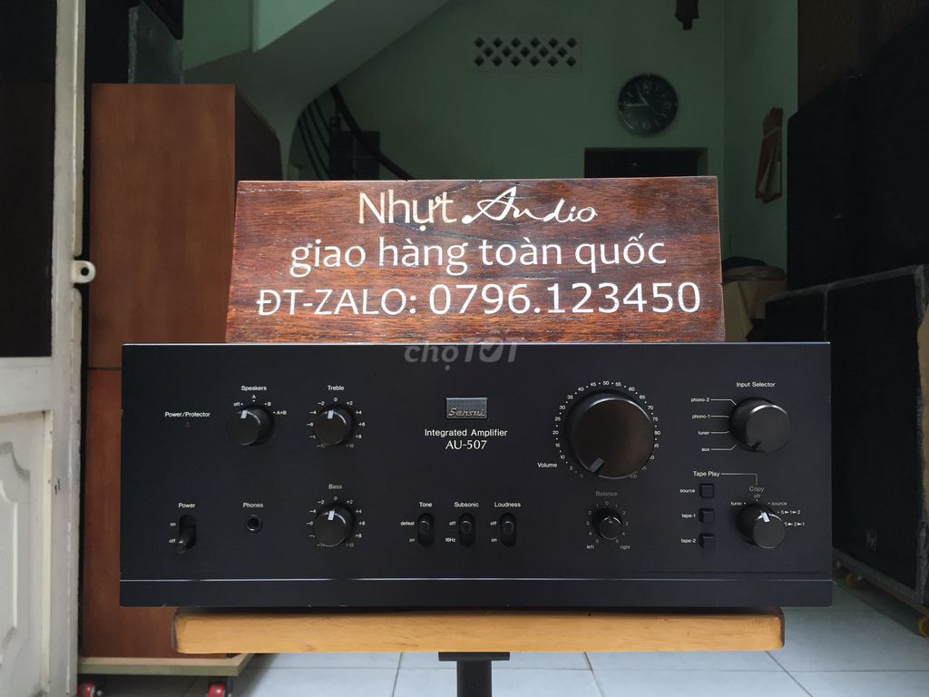 0762027829 - Ampli SANSUI AU-507 chạy 4 sò sắt mới 95% zin 100%