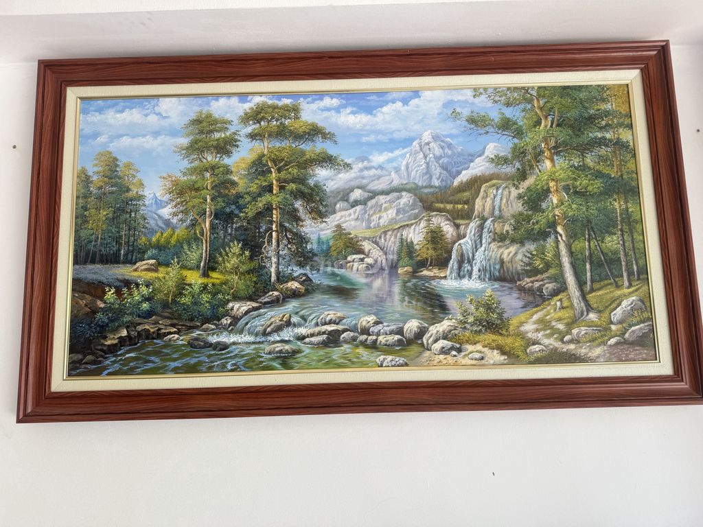 Tranh sơn dầu phong cảnh 90x180cm cũ. Mua bán Đồ sưu tầm, đồ cổ tại Quận Nam Từ Liêm Hà Nội được đăng bởi Tên chưa cung cấp hình 1