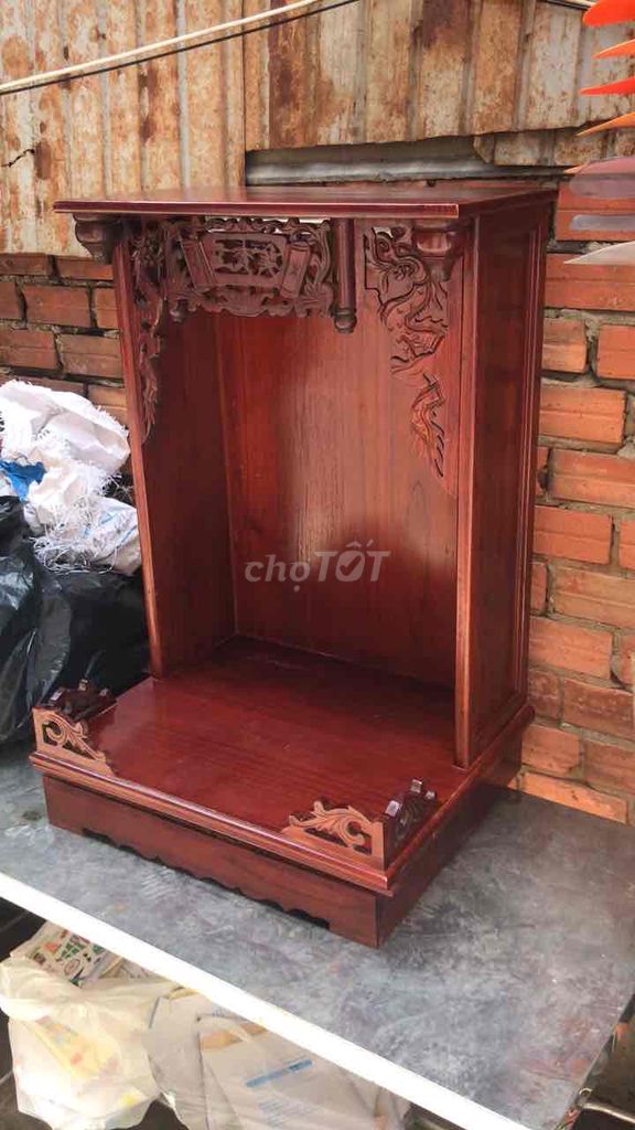 Bàn thờ ông địa Gỗ tự nhiên Nâu đỏ 91x60x49cm. Mua bán Nội thất, đồ gia dụng khác tại Quận Gò Vấp Tp Hồ Chí Minh được đăng bởi Phùng Cường hình 1