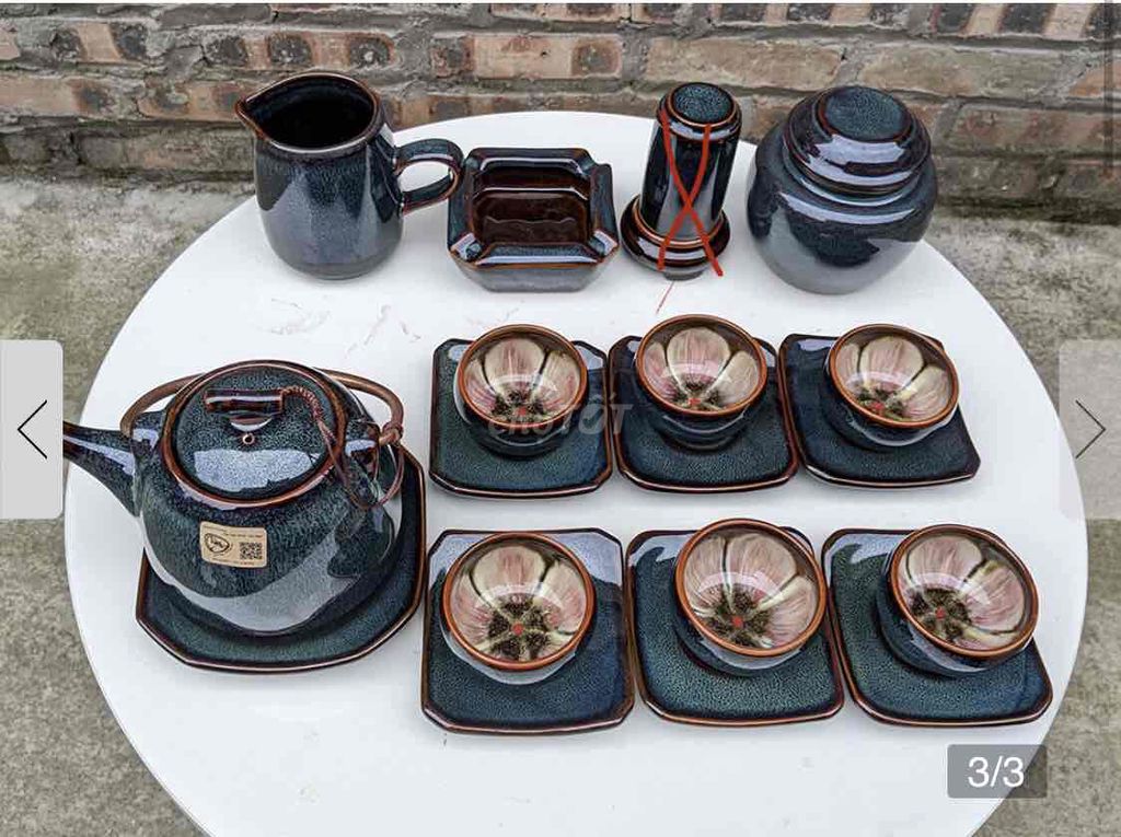 Bộ ấm chén Gốm sứ Men hỏa biến. Mua bán Nội thất, đồ gia dụng khác tại Quận Cái Răng Cần Thơ được đăng bởi Hoang Nguyen hình 1
