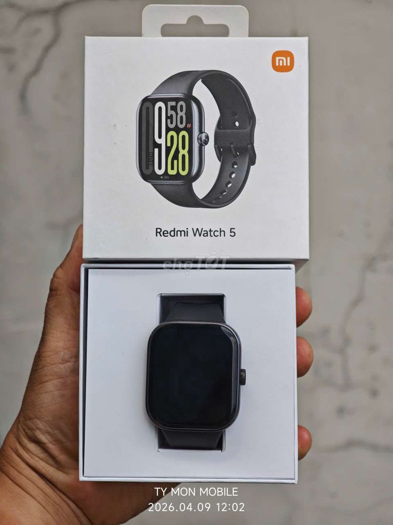 Xiaomi Redmi Watch 5 Đen. Mua bán Thiết bị đeo thông minh tại Quận 5 Tp Hồ Chí Minh được đăng bởi TY  MON MOBILE hình 1