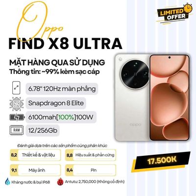 Oppo Find X8 Ultra 12+256Gb Trắng Kèm Sạc. Mua bán Điện thoại tại Quận Ninh Kiều Cần Thơ được đăng bởi Zelda Phone