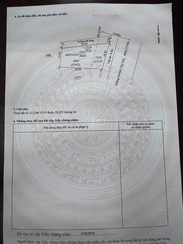 Bán đất 2 mặt tiền đường Huỳnh Văn Luỹ gần tp mới