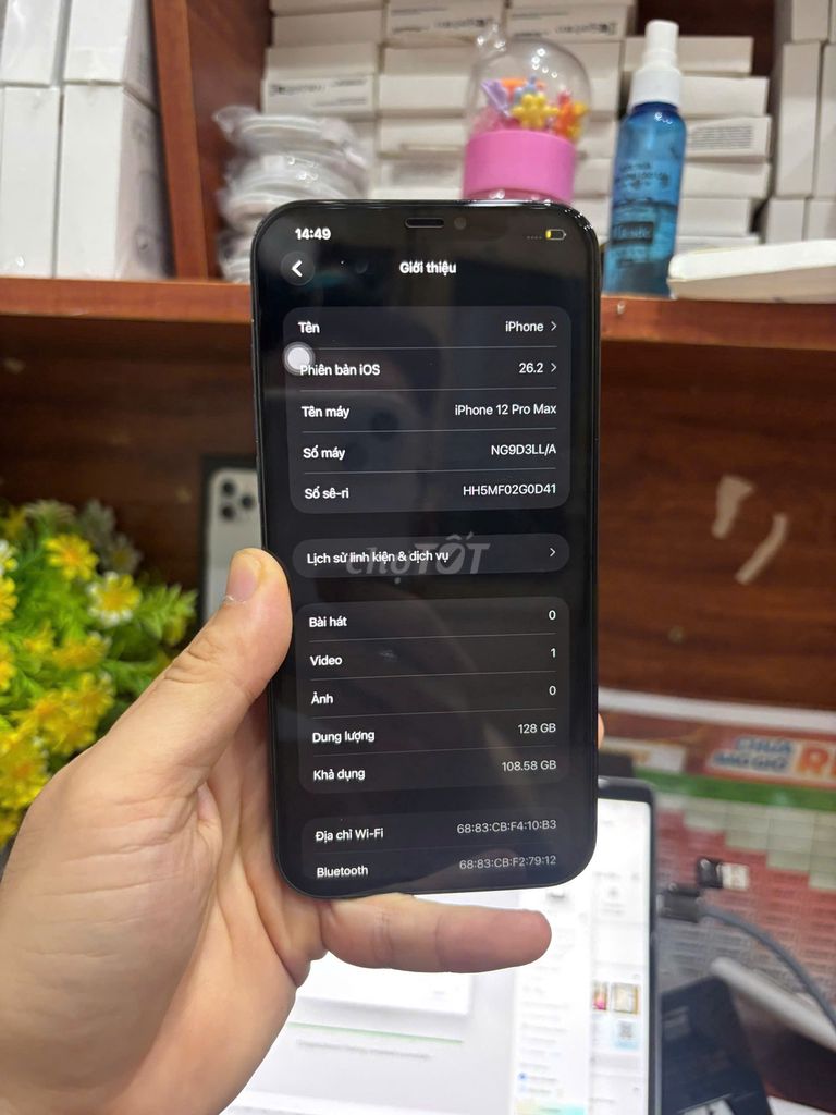 Apple iPhone 12 Pro Max 128GB Xanh Oled. Mua bán Điện thoại tại Quận Bắc Từ Liêm Hà Nội được đăng bởi Cửa hàng Bính Táo hình 1