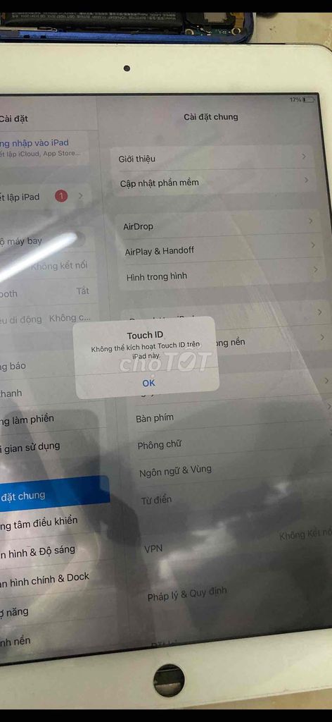 Màn zin ipad air 2 ố lót như hình anh em về thay