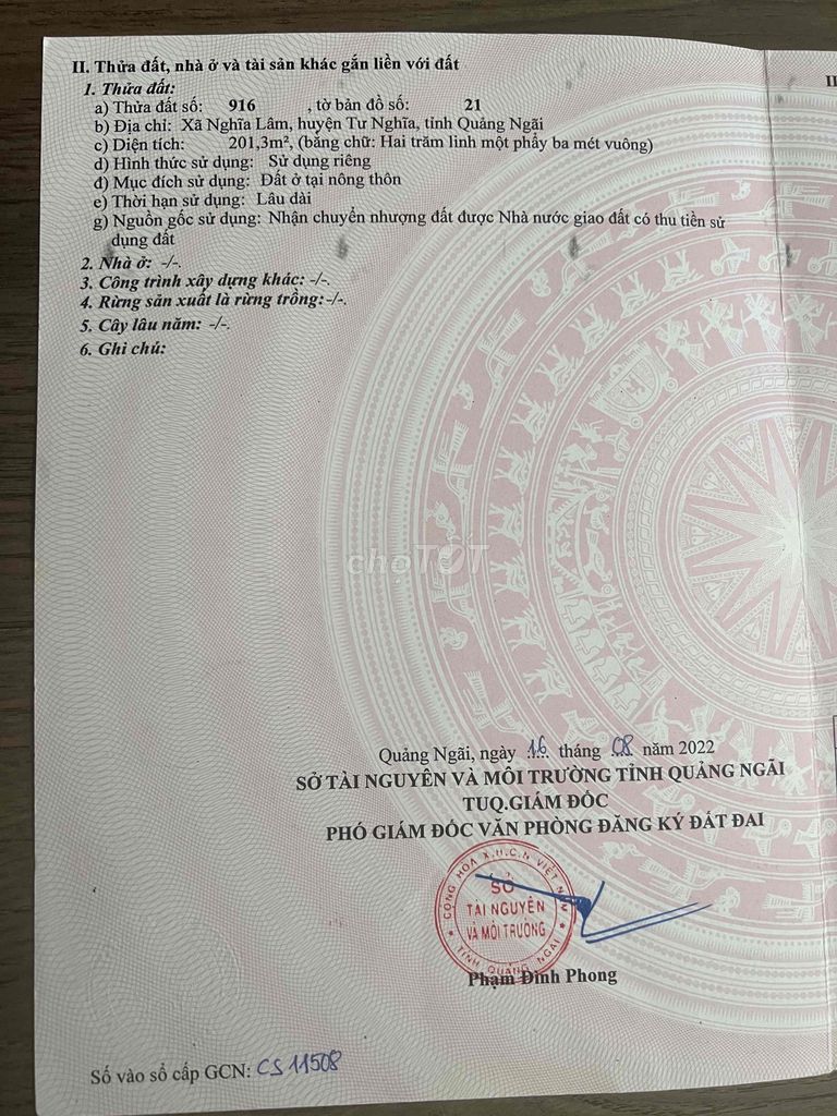Đất thổ cư thích hợp xây nhà trọ. Mua bán Đất tại Huyện Tư Nghĩa Quảng Ngãi được đăng bởi Ánh Trúc hình 3