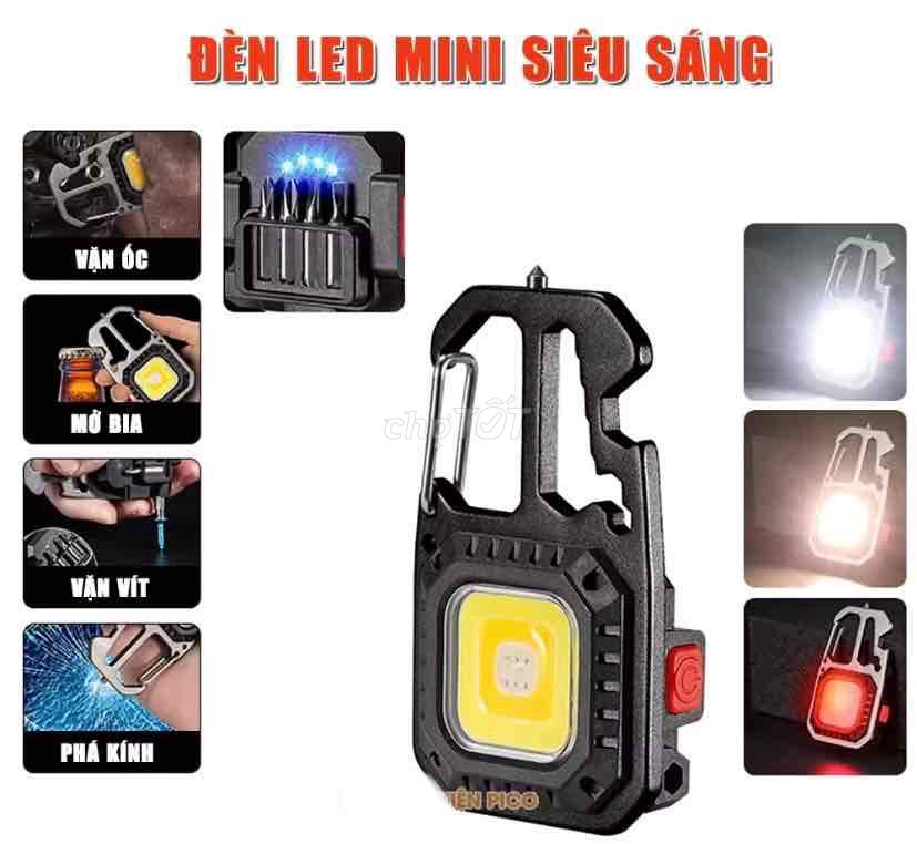 Đèn led mini siêu sáng móc khóa mini siêu sáng có