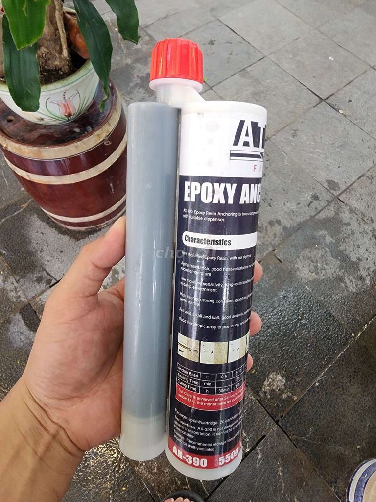 Keo cấy thép ATLAS AX-390 Epoxy Resin Xám. Mua bán Đồ chuyên dụng, Giống nuôi trồng tại Quận Hoàn Kiếm Hà Nội được đăng bởi Quang Diệu hình 1