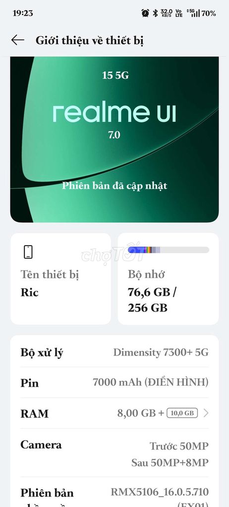 Realme 15 5G 256GB. Mua bán Điện thoại tại Huyện Việt Yên Bắc Giang được đăng bởi Bu Phan hình 1