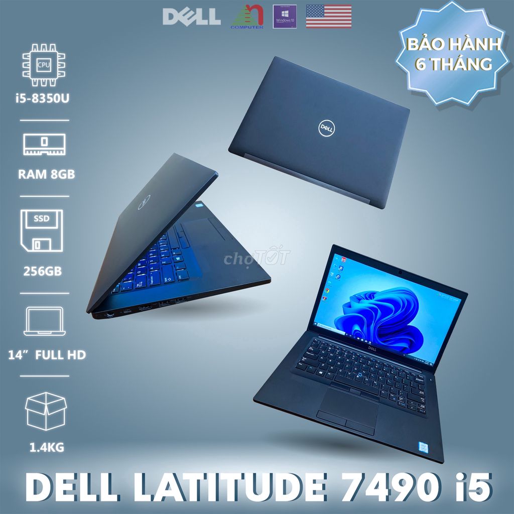 Dell Latitude 7490/ i5-8350U/8GB/ SSD 256GB/14”FHD