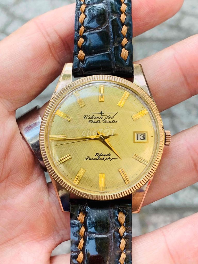 Citizen Zet tự động bọc vàng hồng vintage 1960