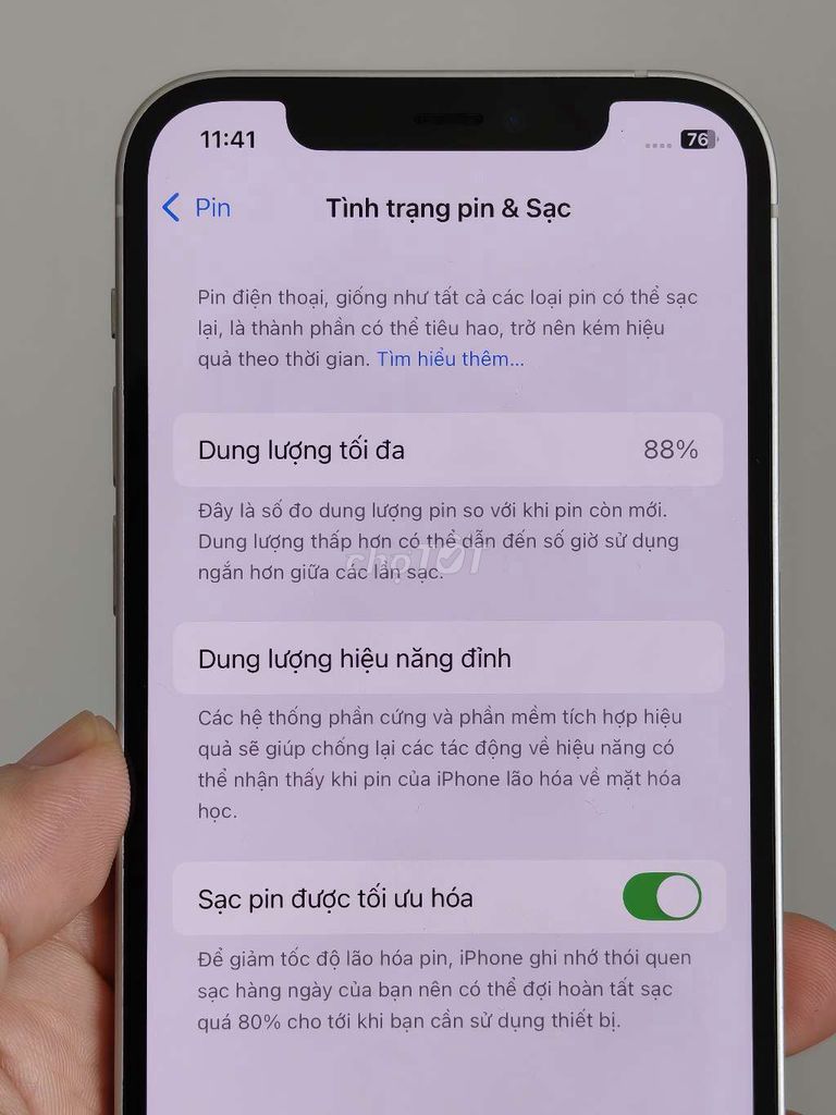 Iphone 12 màu trắng Lock 99%