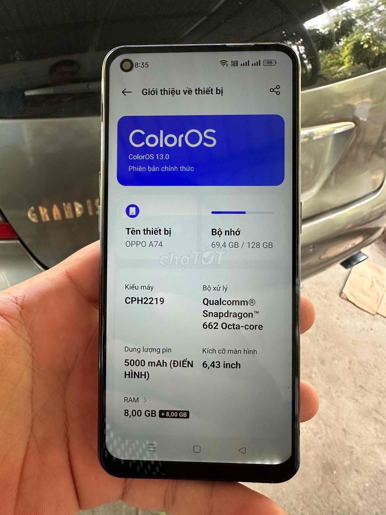 Oppo A74 8 +8GB/128GB. Mua bán Điện thoại tại Huyện Châu Thành Tiền Giang được đăng bởi nguyen thanh hien hình 1