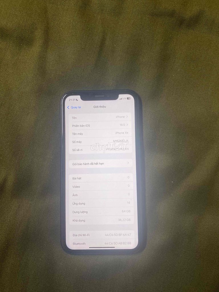 Apple iPhone XR lock 64GB Đen. Mua bán Điện thoại tại Huyện Thường Tín Hà Nội được đăng bởi kiencuong hình 1