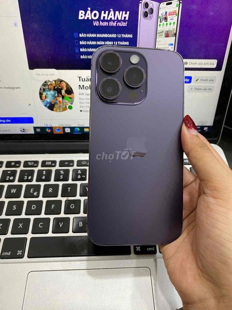 Apple iPhone 14 Pro 256GB Tím Đã qua sử dụng. Mua bán Điện thoại tại Quận 3 Tp Hồ Chí Minh được đăng bởi Tuấn Nguyễn hình 1