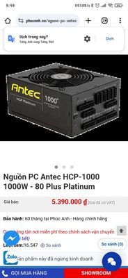 Nguồn Antec 1000w Platinum