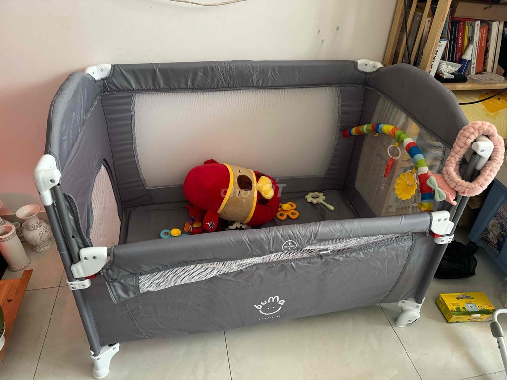 Cũi em bé Bumo Xám. Mua bán Mẹ và bé tại Thị xã Phú Mỹ Bà Rịa - Vũng Tàu được đăng bởi nguyên  hình 1