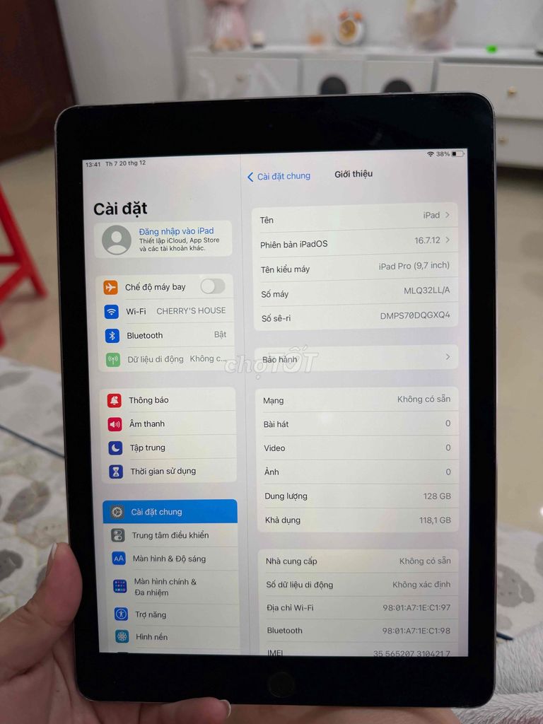 Apple iPad Pro 9.7 inch 128GB Xám. Mua bán Máy tính bảng tại Quận 12 Tp Hồ Chí Minh được đăng bởi tiny tiny hình 1