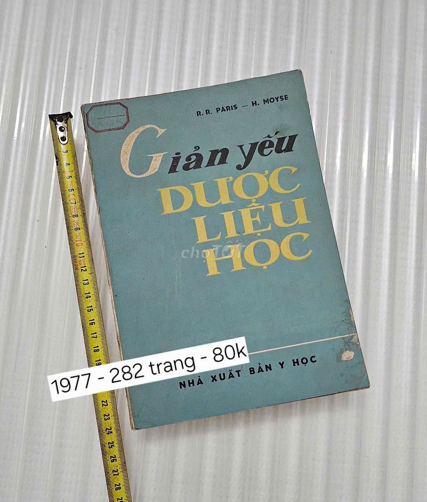 Giản Yếu Dược Liệu Học 1977. Mua bán Sách tại Thành phố Tân An Long An được đăng bởi mấy cuốn sách cũ hình 1