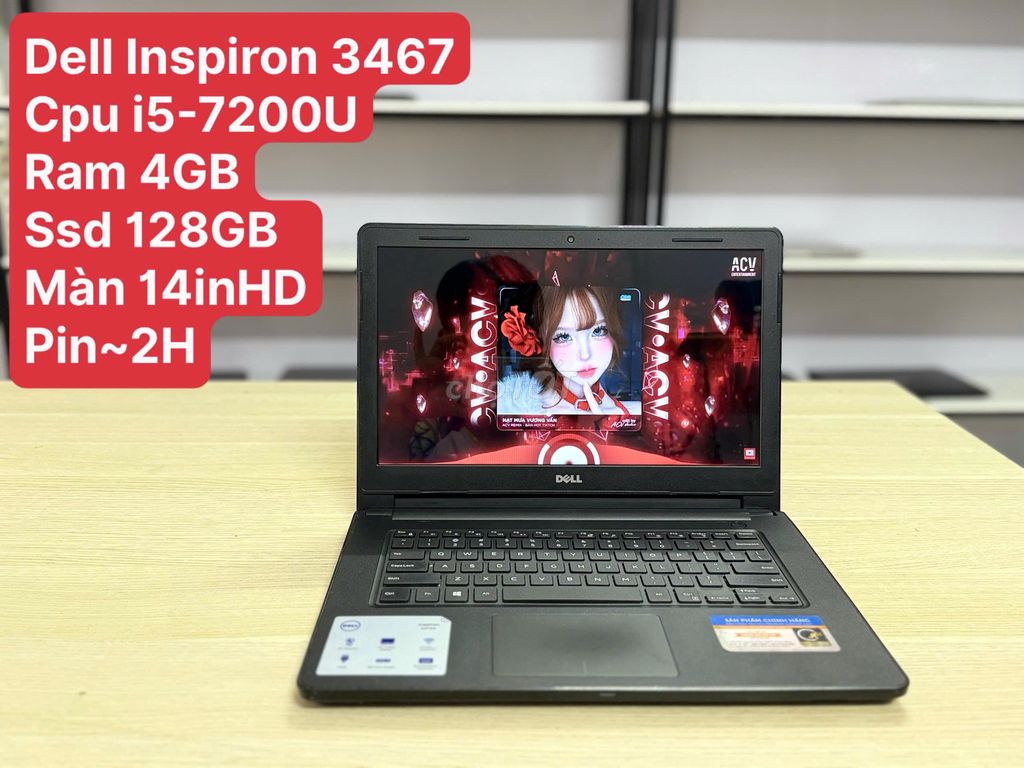 Dell Inspiron 3467 i5-7200U 4GB/128GB . Mua bán Laptop tại Quận Ninh Kiều Cần Thơ được đăng bởi Laptop Linh Kiện PC Nhật Mỹ CT hình 1