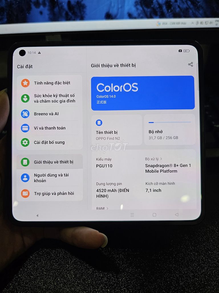 OPPO Find N2 12/256GB . Mua bán Điện thoại tại Quận Gò Vấp Tp Hồ Chí Minh được đăng bởi Android Gò Vấp hình 1