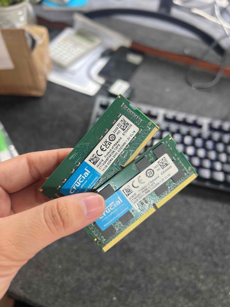 RAM Crucial 16GB DDR4 2666MHz. Mua bán Linh kiện (RAM, Card...) tại Quận Phú Nhuận Tp Hồ Chí Minh được đăng bởi tiến tài 770 nguyễn kiệm p4 quận phú nhuận hình 1