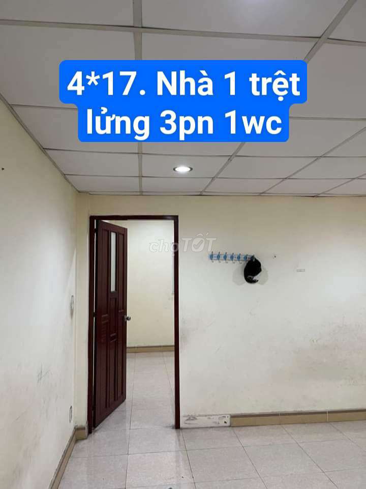 4*17. Nhà 1 trệt lửng 3pn 1wc. Hiệp thành 13