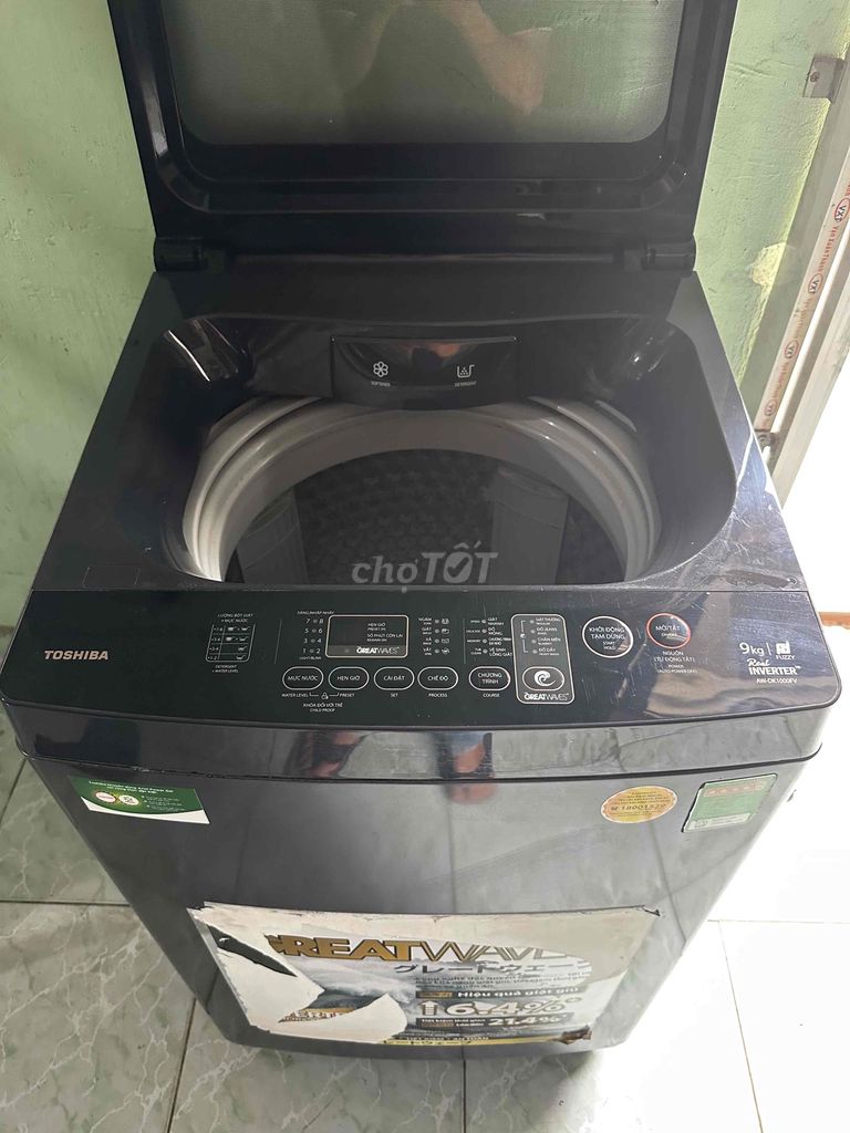 Máy giặt Toshiba 9kg Inverter Đen. Mua bán Máy giặt tại Thành phố Biên Hòa Đồng Nai được đăng bởi Điện lạnh bách khoa. hình 1