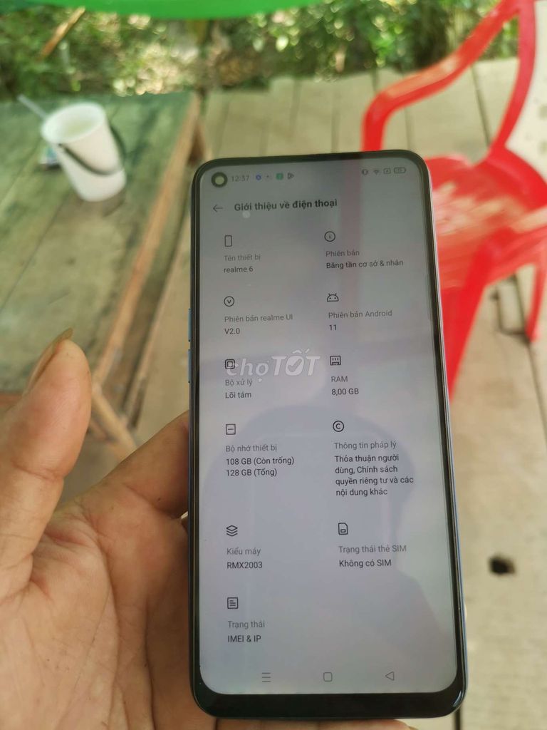 Realme 6 128GB Xanh. Mua bán Điện thoại tại Huyện Vũng Liêm Vĩnh Long được đăng bởi trí  hình 1