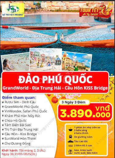 Tour Phú Quốc Tối Mùng 2 Tết Nguyên Đán 2025