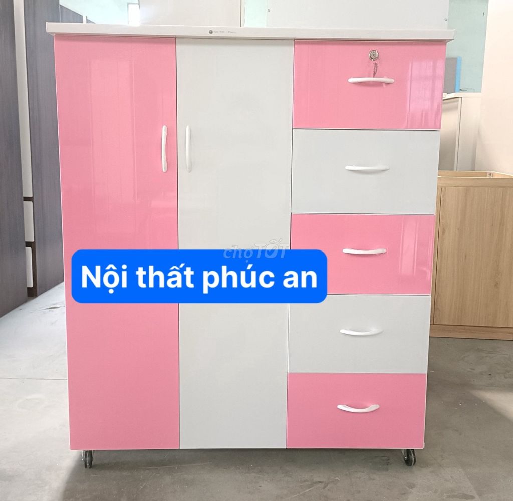 Tủ nhựa Đài Loan 2 cánh 5 hộc, 1m25x1m05 FREE SHIP